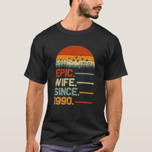 Retro 31St Wedding Anniversary For Her Epic Wife S T-Shirt