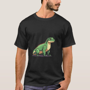 Retro 32-bit Style Game Pixel Art Komodo Dragon T-Shirt