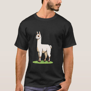 Retro 32-bit Style Game Pixel Art Llama T-Shirt