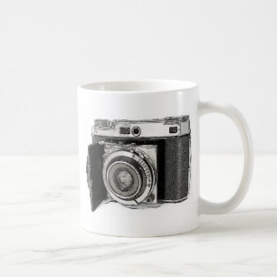 Retro 35mm Film Camera Photographer Art Drawing Coffee Mug