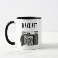 Retro 35mm Film Camera Photographer Art Drawing