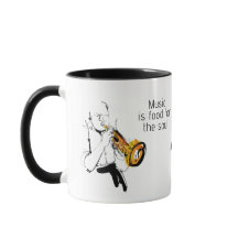 Retro 3-Man Jazz Band - Custom Music Mug