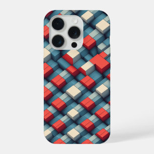 Retro 3D Geometric Cube Phone Case Abstract Colour