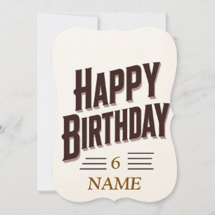 Retro 3D Typography “Happy Birthday” – Minimalist 