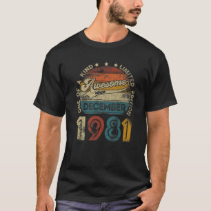 Retro 40 Years Old 40Th Birthday Vintage Retro Dec T-Shirt