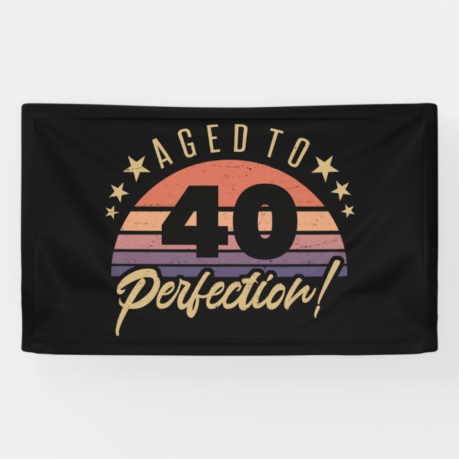 Retro 40th Birthday Humour Banner (Horizontal)