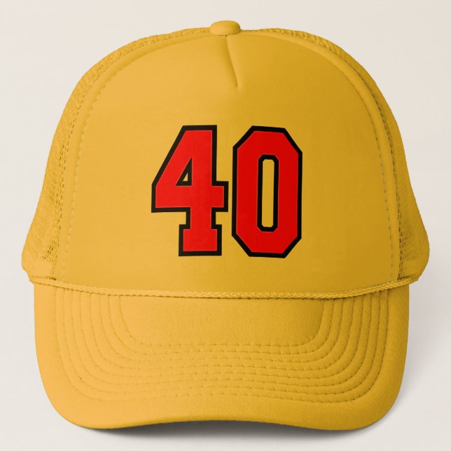 Retro 40th Birthday Party Trucker Hat (Front)