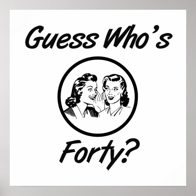 Retro 40th Birthday Poster (Front)