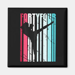 Retro 44th Birthday For Kickboxing Women Kickboxer Magnet