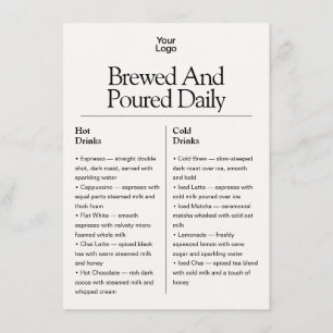 Retro 4 List Logo White Ivory Business Menu