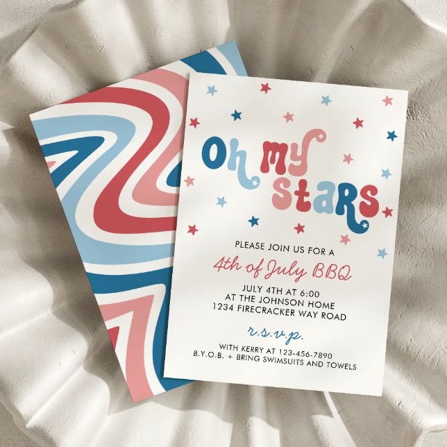 Retro 4th of July BBQ Party Invitation (Creator Uploaded)