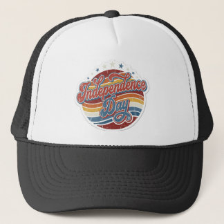 Retro 4th of July Independence Day Trucker Hat