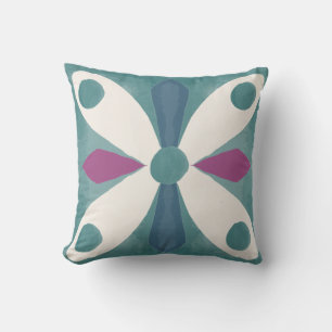 Retro 50s abstract pattern cushion
