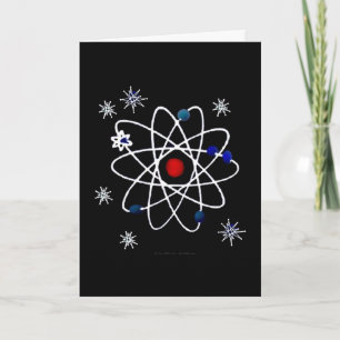 Retro 50s Atomic Print On Black Card