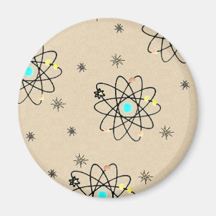 Retro 50s Atomic Print Sand Apparel & Gifts Magnet