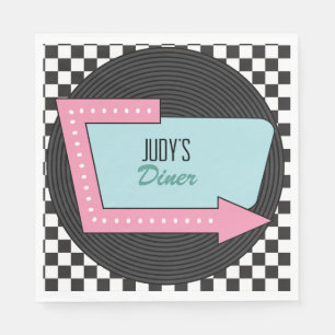 Retro 50s Birthday Party    Napkin