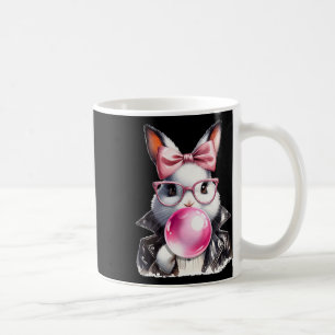 Retro 50's Cute Easter Bunny Blowing Bubble Gum 4 Coffee Mug