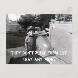 Retro 50s: Don't Make Them Like That Anymore Postcard