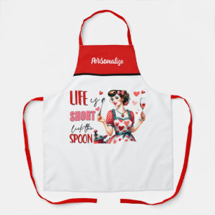 Retro 50s Glam Housewife Funny Sarcastic Humour Apron