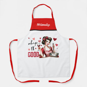 Retro 50s Glam Housewife Funny Sarcastic Humour Apron
