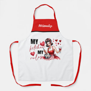 Retro 50s Glam Housewife Funny Sarcastic Humour Apron