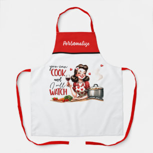 Retro 50s Glam Housewife Funny Sarcastic Humour Apron