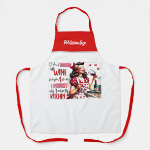 Retro 50s Glam Housewife Funny Sarcastic Humour Apron