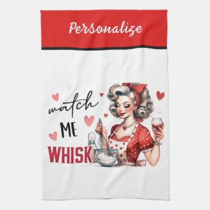Retro 50s Glam Housewife Funny Sarcastic Humour Tea Towel