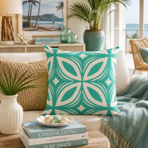 Retro 50s Hawaiian pattern Cushion