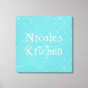 Retro 50s Kitchen Custom Room Wall Decor