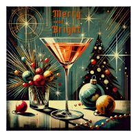 Retro 50s Merry & Bright Christmas Martini