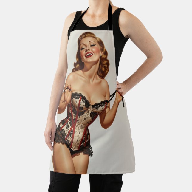 Retro 50's Pin-up Beauty Apron (Insitu)