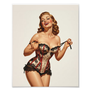 Retro 50's Pin-up Beauty Photo Print
