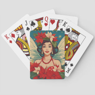 Retro 50s Tropical Christmas Pin-Up Beauty Queen Playing Cards