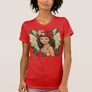 Retro 50s Tropical Christmas Princess T-Shirt