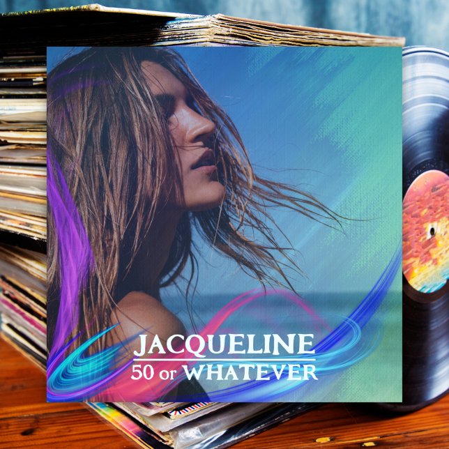 Retro 50th Birthday Colourful 90s Music Album Cove Invitation (Creator Uploaded)