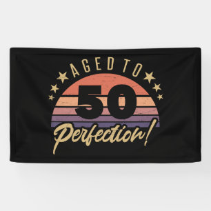 Retro 50th Birthday Humour Banner
