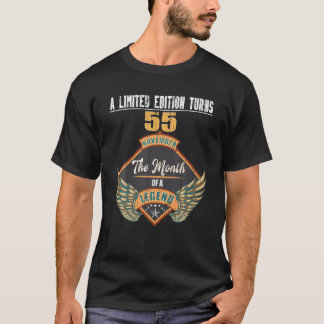 Retro 55 Years Old Bday Month November 1966 Vintag T-Shirt