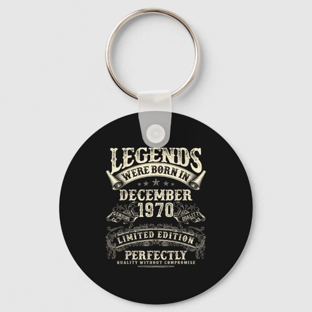 Retro 55th Birthday For Men 55 Year Old December 1 Key Ring (Front)