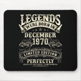 Retro 55th Birthday For Men 55 Year Old December 1 Mouse Mat