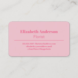Retro 60s 70s Aesthetic Pink Floral Pattern Business Card