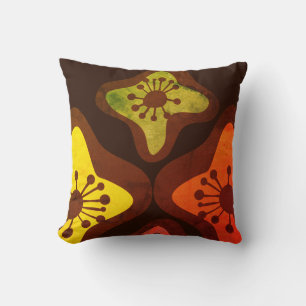 retro 60s 70s decor pillow