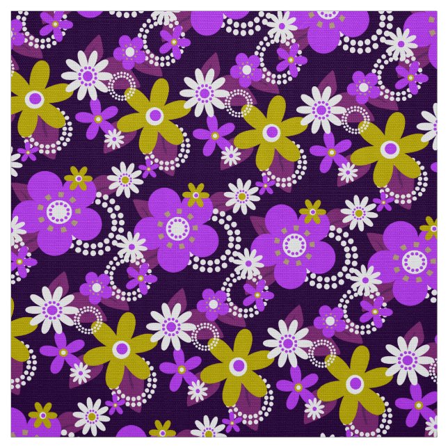 retro 60s 70s flower fabric v3 (Swatch)