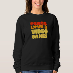 Retro 60s 70s Gaming Player Video Games Streamer Sweatshirt