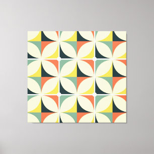 Retro 60's 70's geometric pattern. canvas print