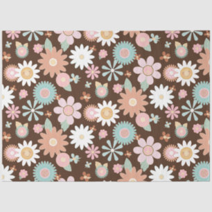 Retro 60s 70s Hippie Floral Daisy Decoupage Tissue Tissue Paper