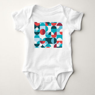 Retro 60's 70's minimalist pattern baby bodysuit