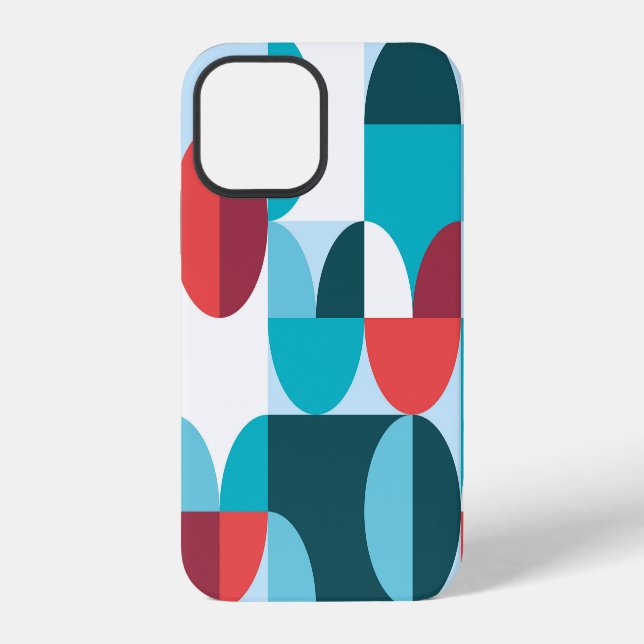 Retro 60's 70's minimalist pattern iPhone case (Back)