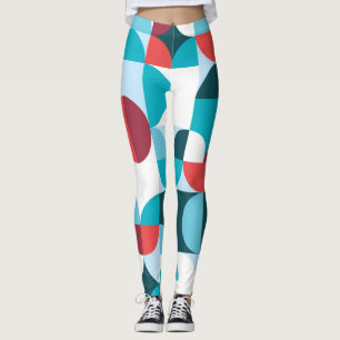 Retro 60's 70's minimalist pattern leggings