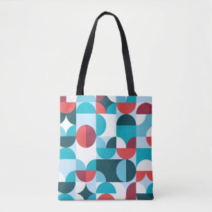 Retro 60's 70's minimalist pattern tote bag